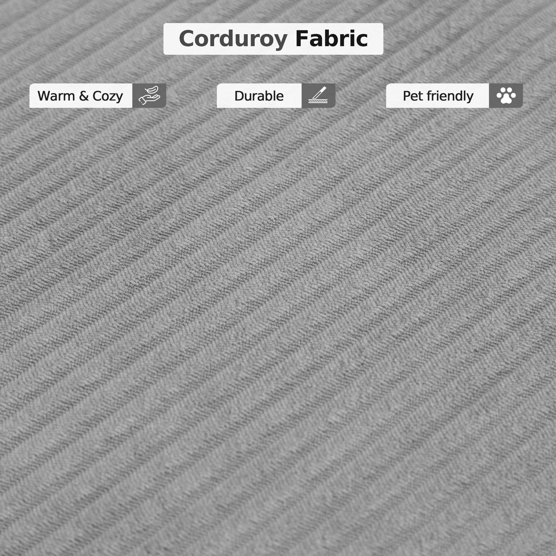 Convertible Sleeper Sofa Bed,Compressed Floor Boneless Couch,Modular Modern Corduroy Sofa for Living Room Bedroom,Easy Assembly(Grey)78.8''