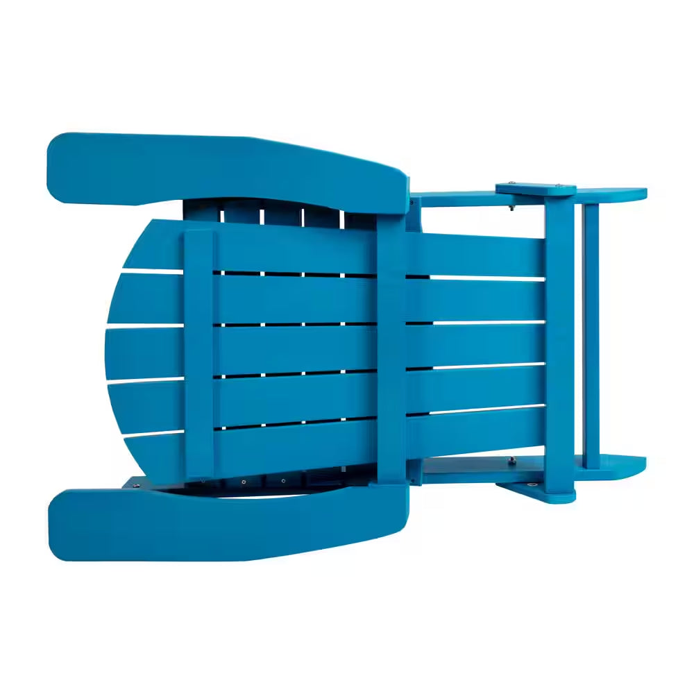 Blue Resin Outdoor Lounge Chair