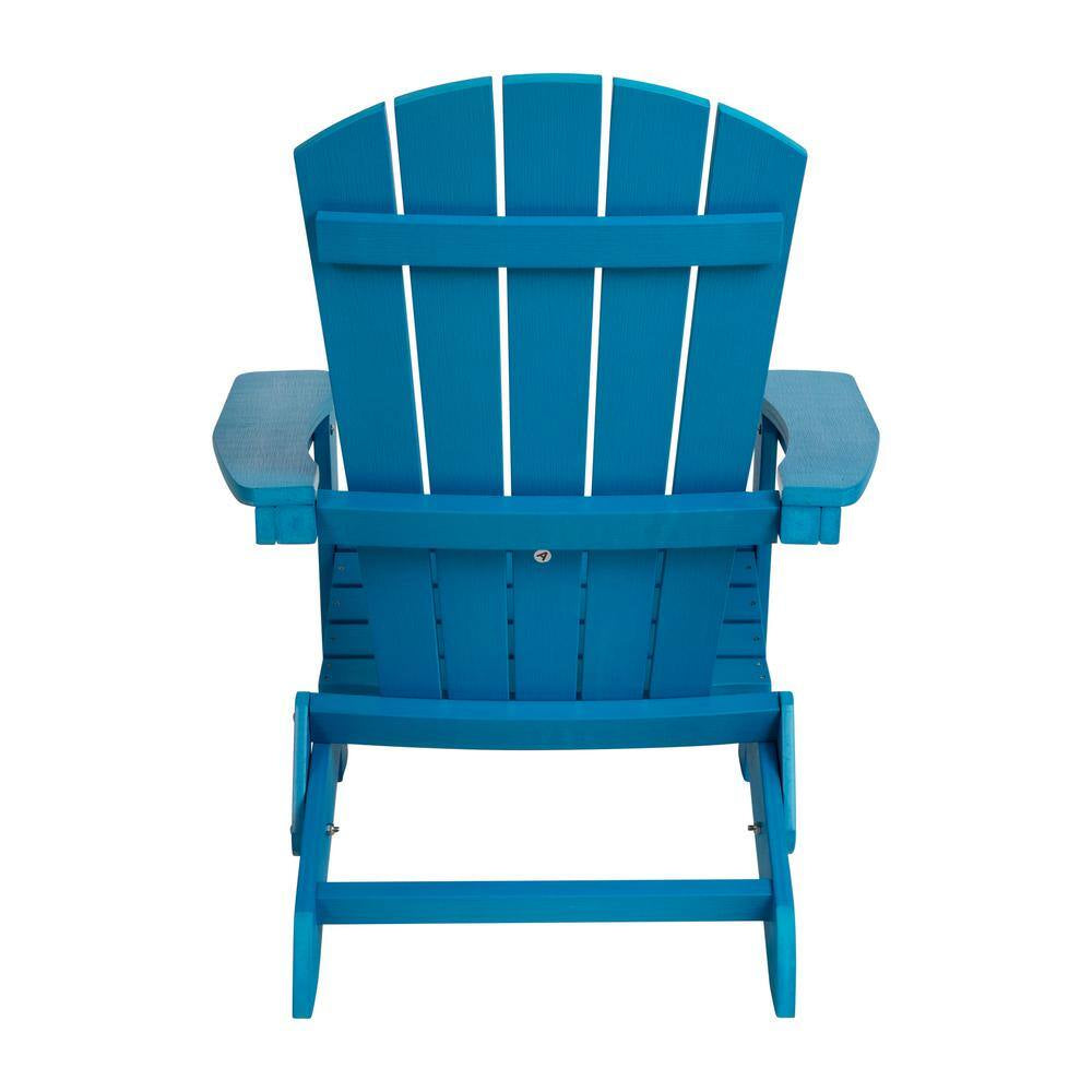 Blue Resin Outdoor Lounge Chair