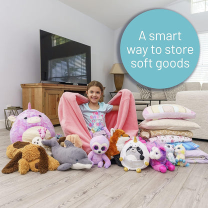 Stuffed Animal Storage Bean Bag Chair - Kids & Teens