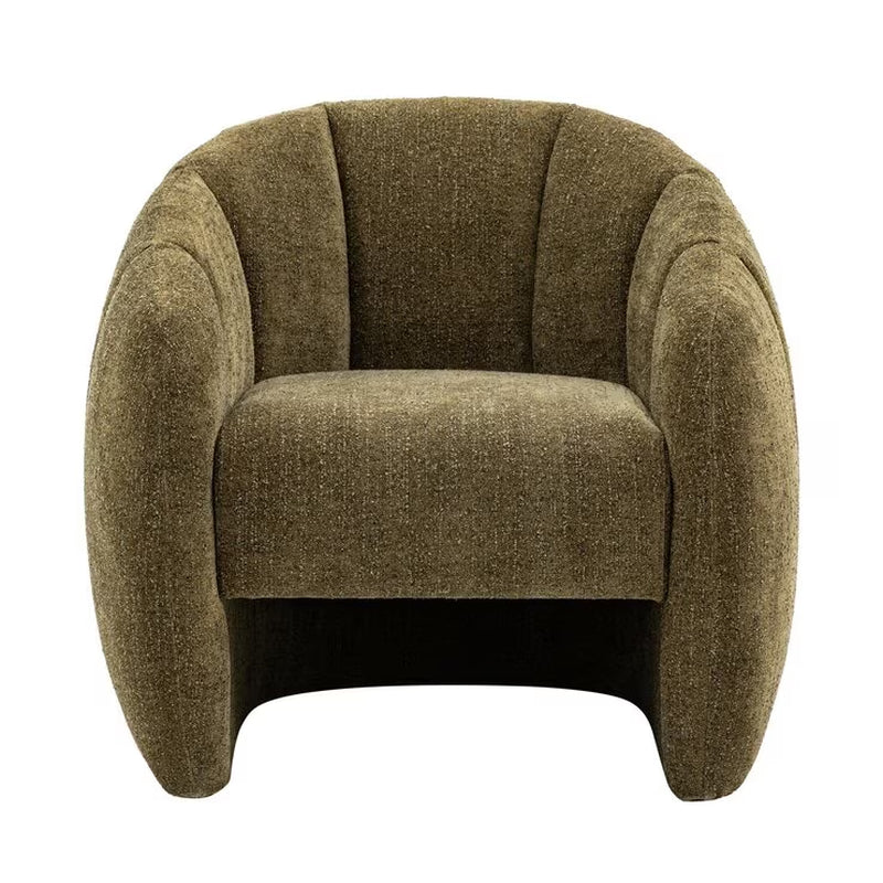 Atella Moss Green Bouclé Tub Chair
