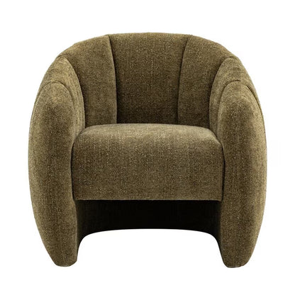 Atella Moss Green Bouclé Tub Chair