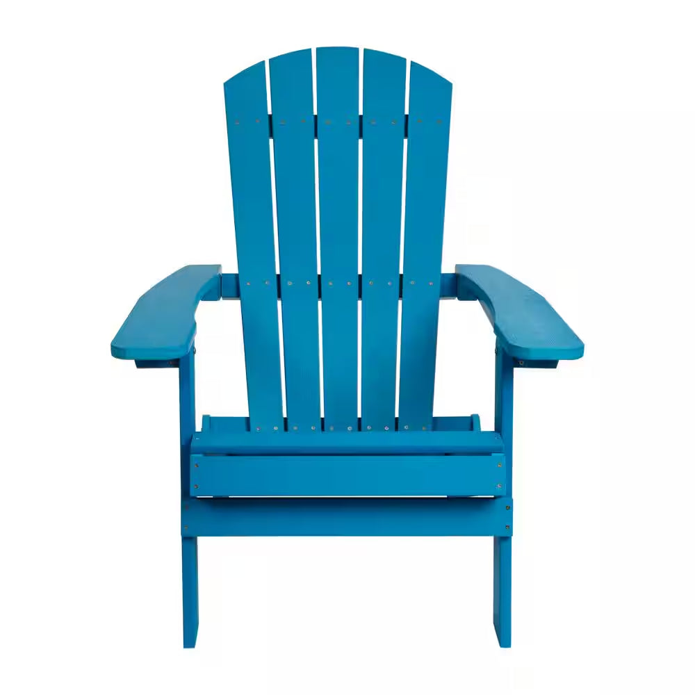 Blue Resin Outdoor Lounge Chair